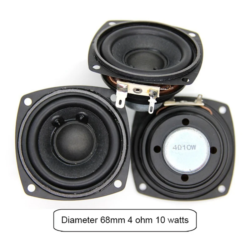 Top Deals 4Ω 10W Audio Speaker 66Mm 2.5 Inch Bass Multimedia Loudspeaker DIY Sound Speaker With Fixing Hole For Home Theater