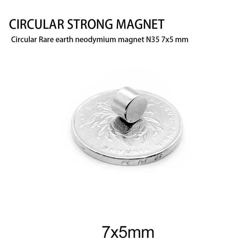 10~300PCS 7x5mm Round Magnet 7mm x 5mm Neodymium Powerful Magnetic 7*5mm Permanent Magnet Disc  imanes de neodimio