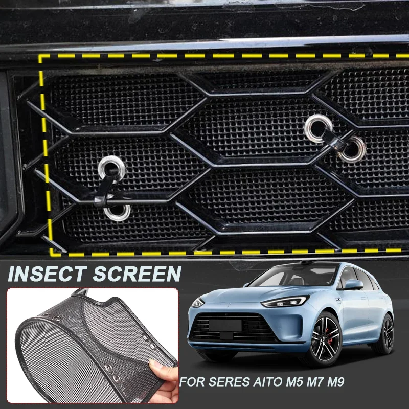 4PCS For SERES AITO M5 EV PHEV M7 M9 Car Insect-proof Air Inlet Protection Cover Airin Insert Net External Auto Accessory