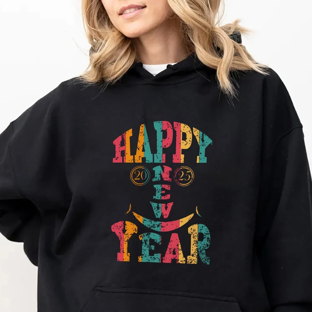 

Happy New Year 2025 Hoodie Sweatshirt Vintage Family Christmas Top Making Memories Together Sweater New Years Eve Group Gifts