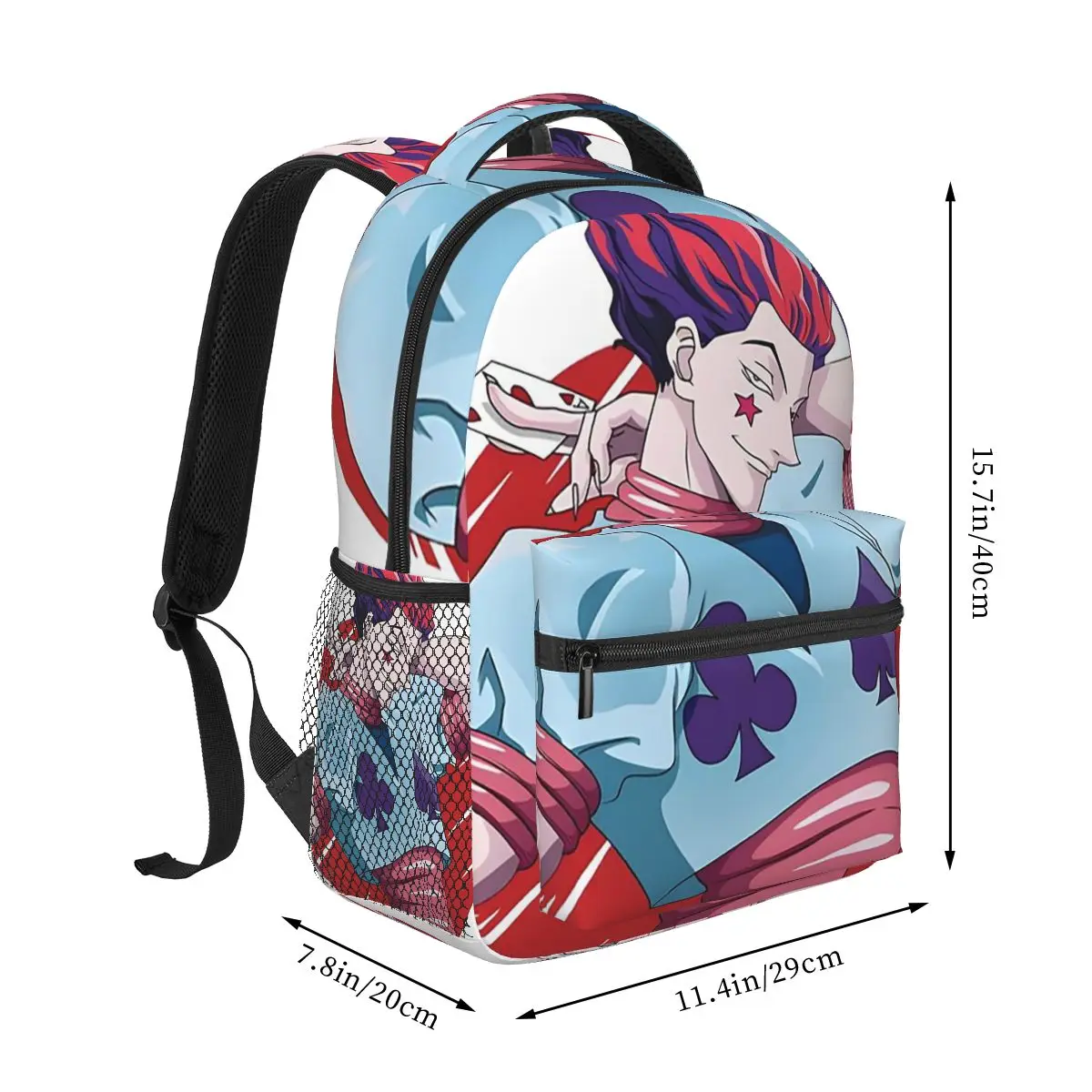Hisoka Hunter X Hunter Anime Student Backpack School Bag Hiking Travel Daypack for Boys Girls Fashion Bookbag Shoulder Bags