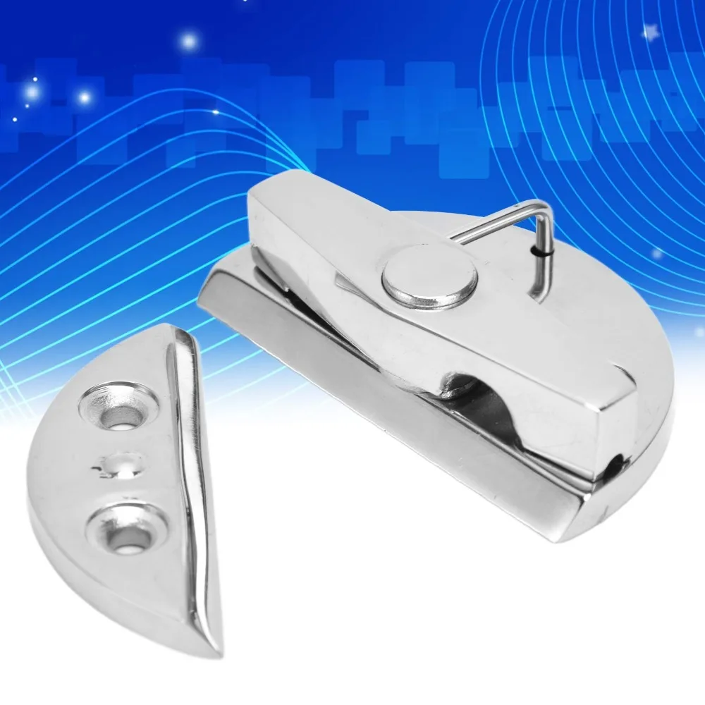 55mm Diameter Boat Door Twist Lock Latch 316 Stainless Steel Round Button Design Round Turn Button Catch Marine Grade