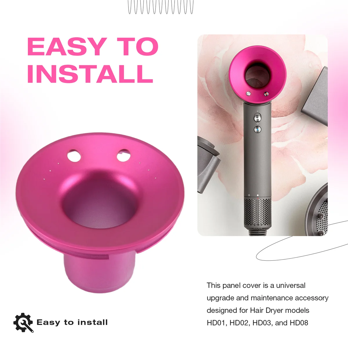 Передняя перегородка A20M, часть корпуса для фена, чехол для аксессуаров, крышка HD01 HD02 HD03 HD07 HD08, запасные части A