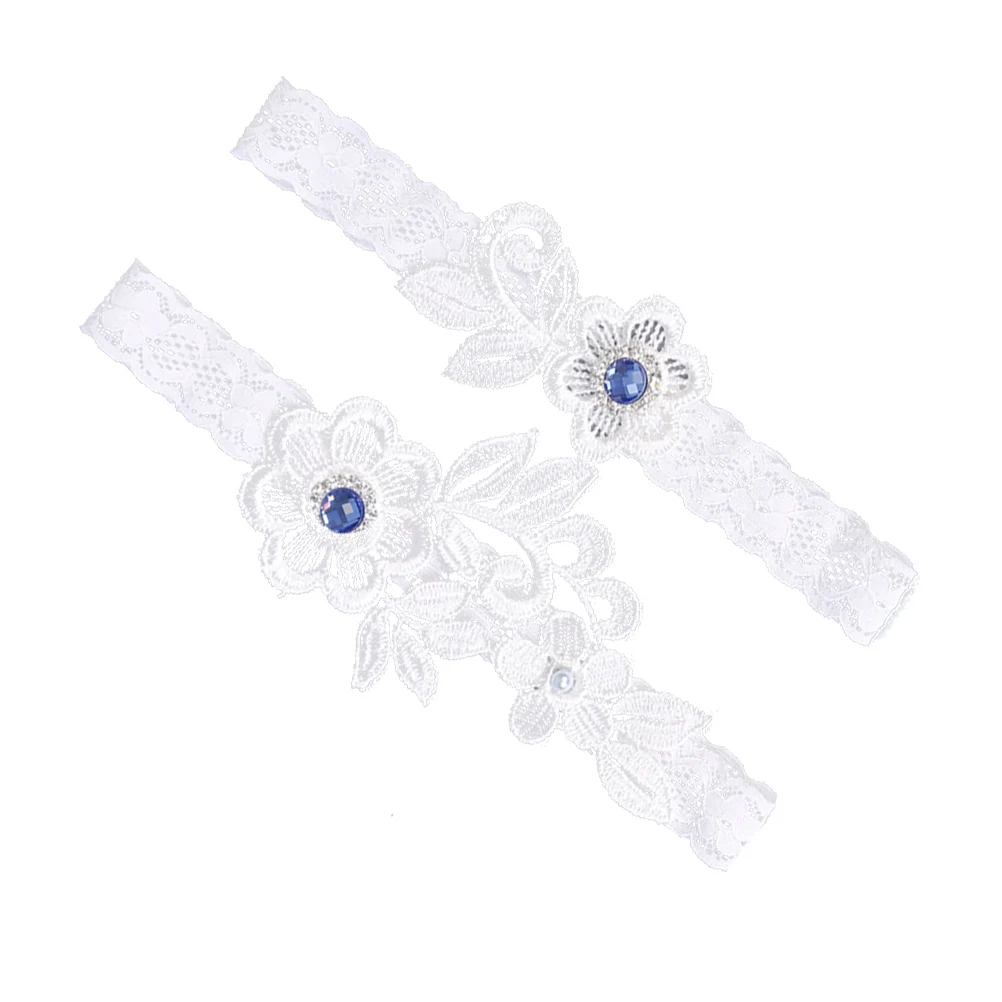 

Elegant Rhinestone Lace Garter for Wedding Bride Adjustable Elastic Beaded Bridal Garter Gift Prom Party Accessories