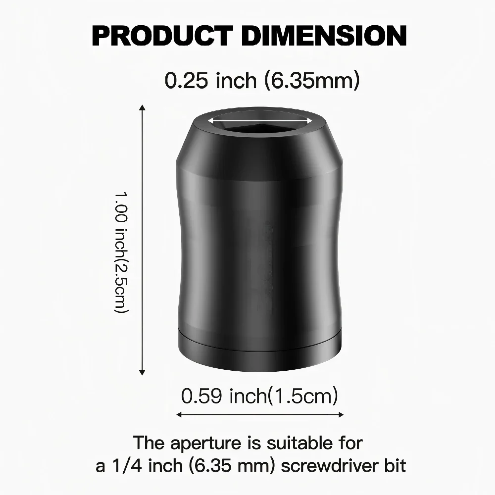 Rafford Aluminum Alloy Magnetizer Demagnetizer Ring for 6.35mm Screwdriver Bits - Magnetic Tip Booster for Precision Repair Work