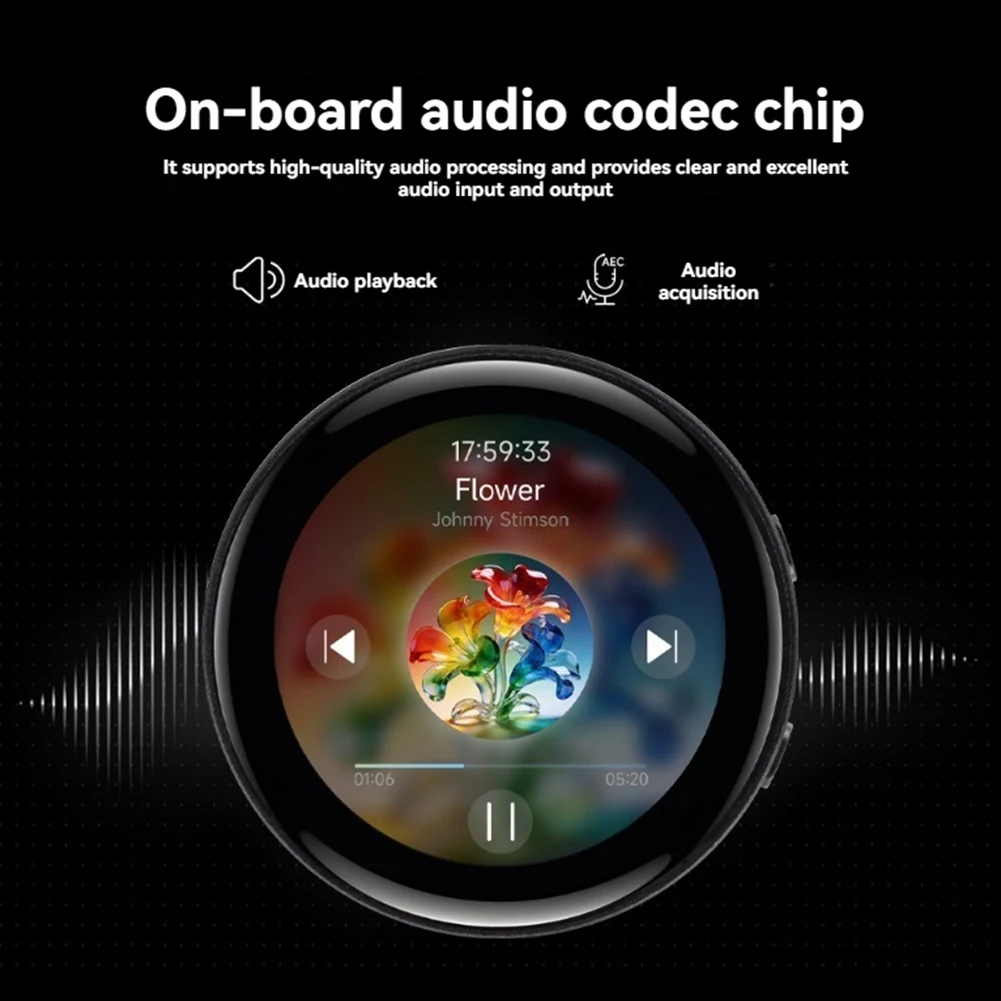 - 1.43inch AMOLED Display Development Board 466x466 Pixels TouchScreen Wi-Fi+BT5 for Xiaozhi AI