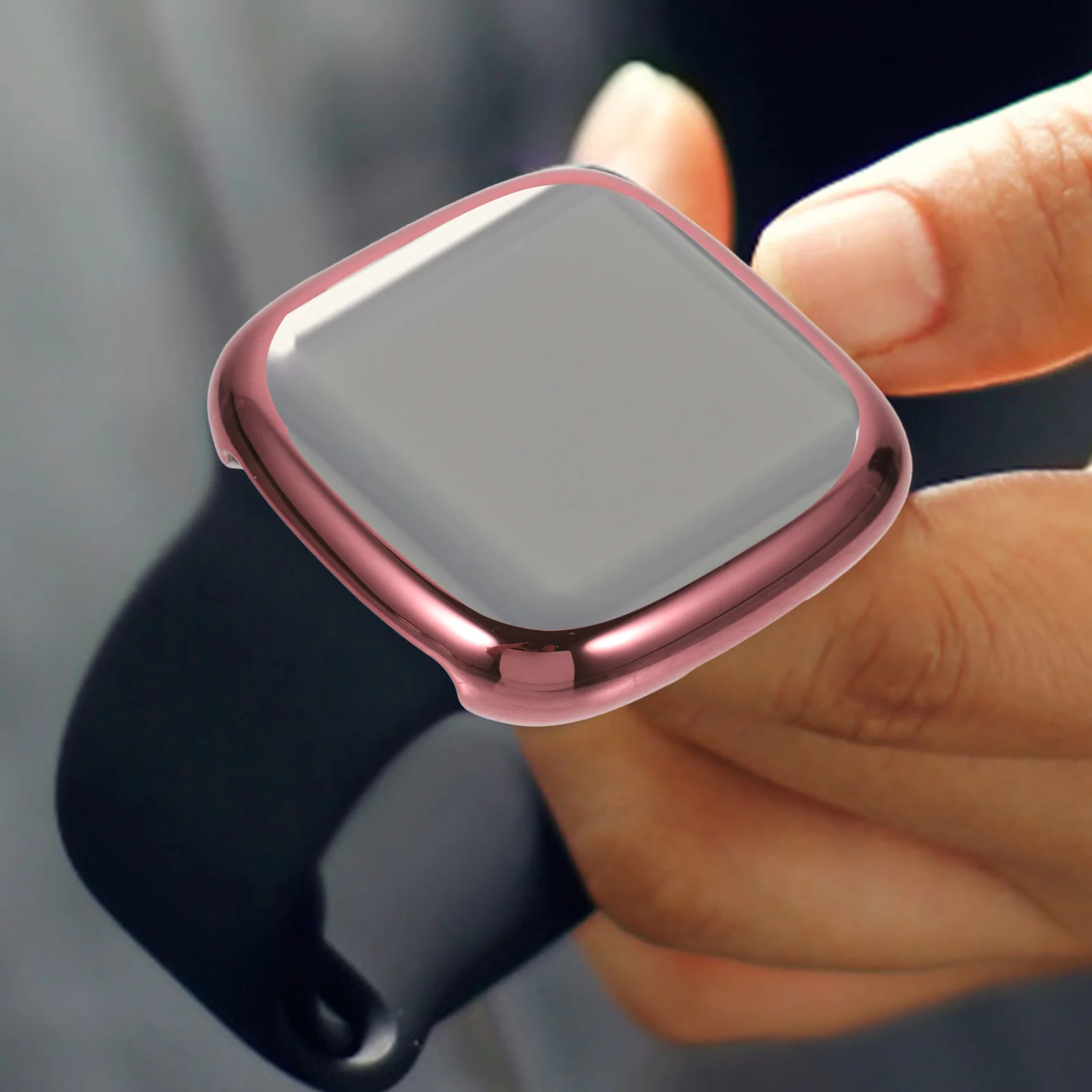 

4 Pcs Protective Case Transparent Watch Cover Replaceable Detachable Protector Screen