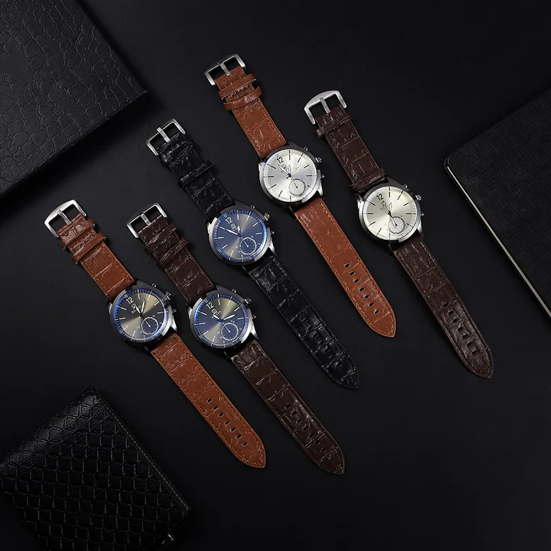 

Best Selling Luxury Fashion Quartz Watch for Men High Quality Original Leather Strap Waterproof Multifunction Man Watch