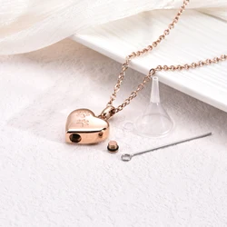 Cremation Jewelry for Ashes for Human Keepsake Stainless Steel Memorial Pendant Cremation Urn Necklace for Human Ashes