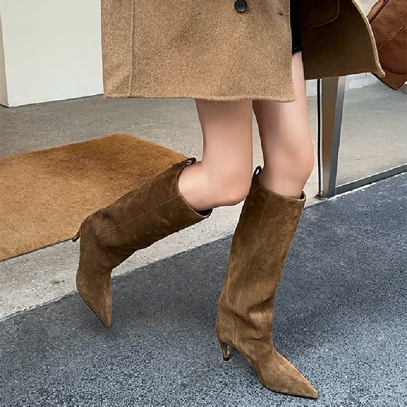 Zimowe, nowe, w stylu francusk – Knee High Boots Women recenzja i cena
