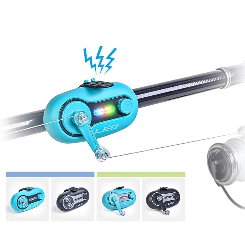 Q39E LED Light Night Fishing Rod Tip Fish Alarm Alert Clip Bells Ring Glow Electronic Buffer Lure Sea-pole Accessories