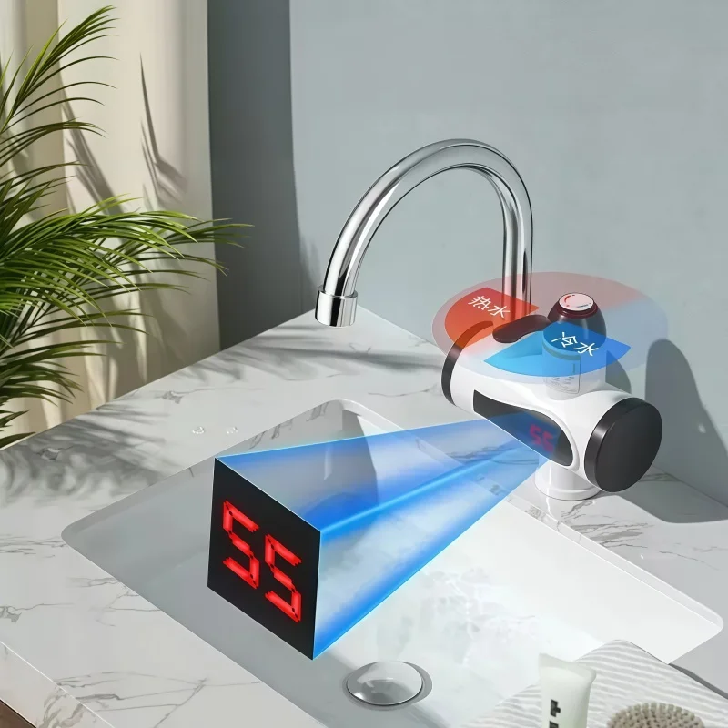 Tankless Water Heater Faucet Shower Instant Water-Heater Electric Tap Heating Instant Hot Water for Kitchen and Bathroom