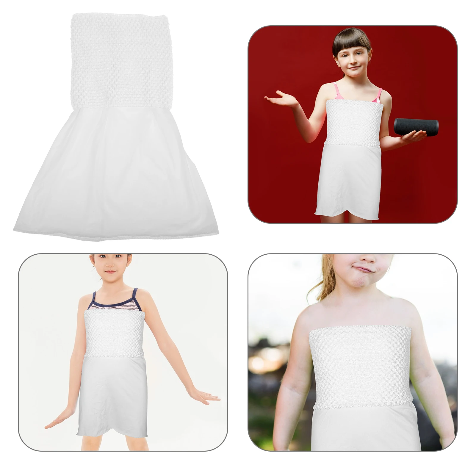 

DIY Princess Skirt Material Soft Comfortable Fabric Sleeveless Strapless Tube Top Pettiskirt Supplies DIY Dress M