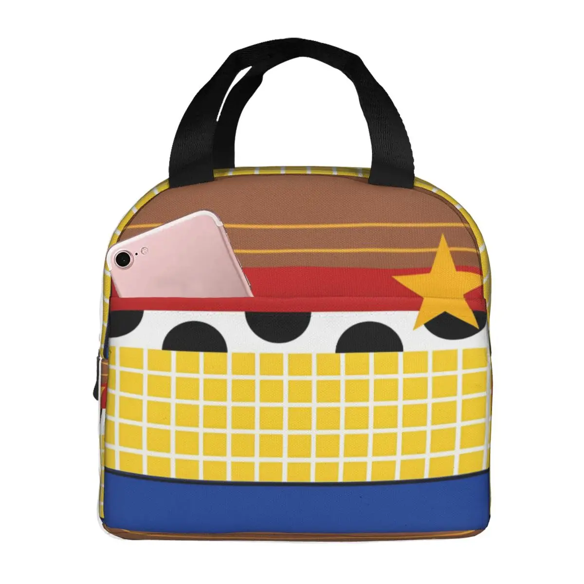 

Custom Toyes Anime Storyes Anime Insulated Lunch Tote Bag for Women Cartoon Portable Thermal Cooler Bento Box Work School Travel