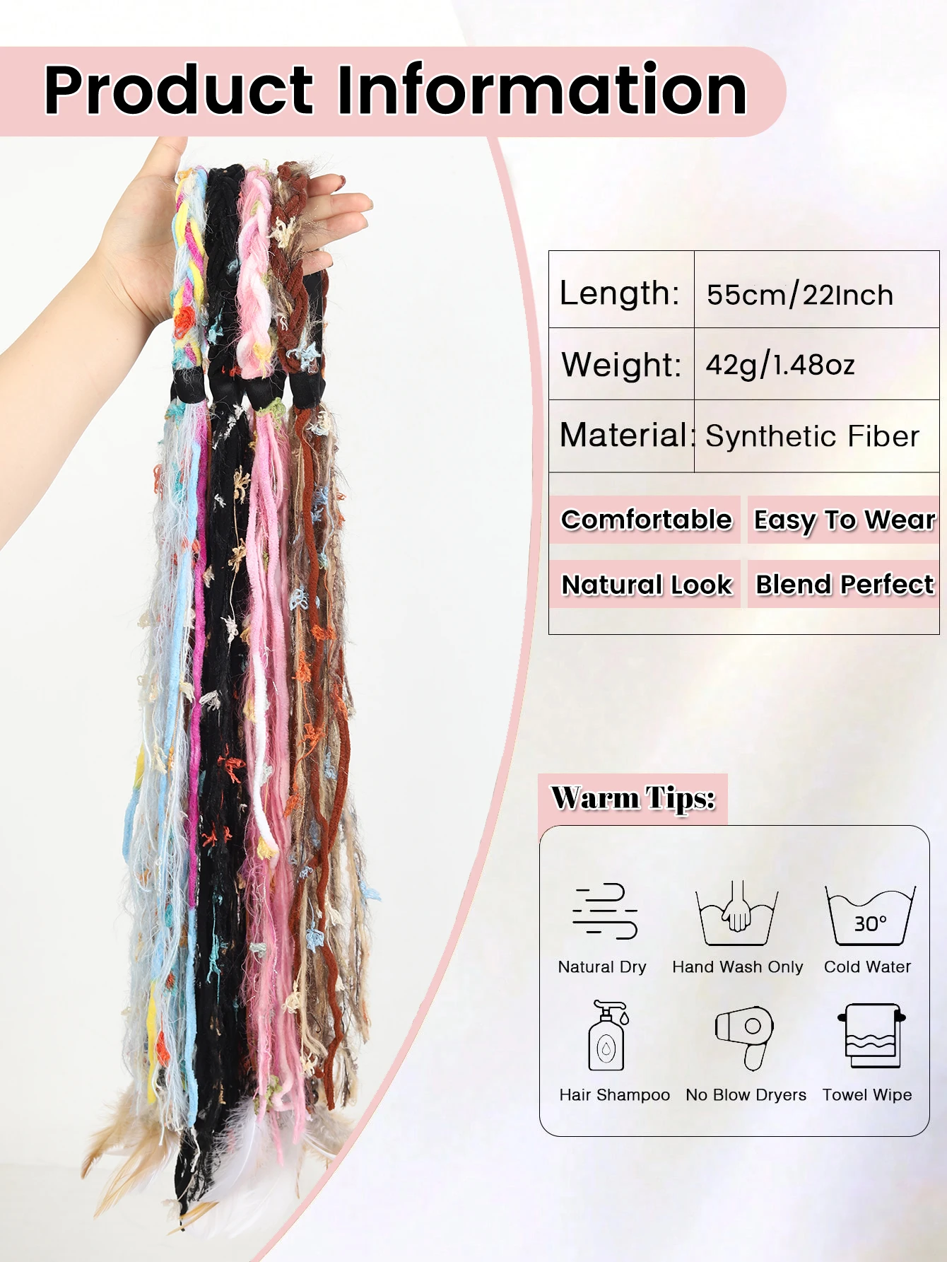 Boho Feather Style Chinese Tibetan Hairband Long Tassel Candy Colored Ethnic Hair Hoop Weaving Colorful Ribbon Braid Hairband