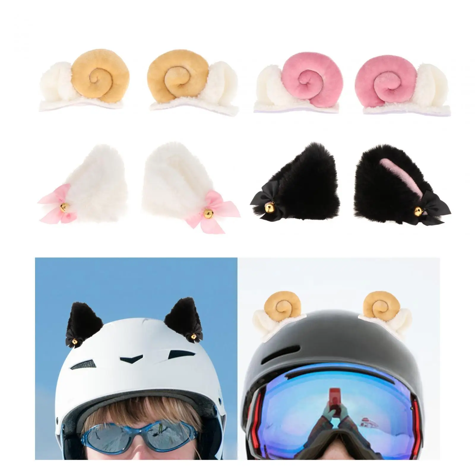 

Ski Helmet Decor Ears Ears Ornament Portable Lightweight Funny Soft Cartoon