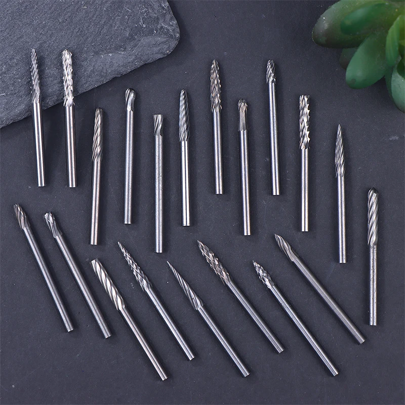 Picture 4: CPI-1Pc Tungsten Carbide Rotary File Hard Alloy Rotary Bur Drill Bit 3mm Shank Engraving Cutter Grinding Head for Metal&Plastic