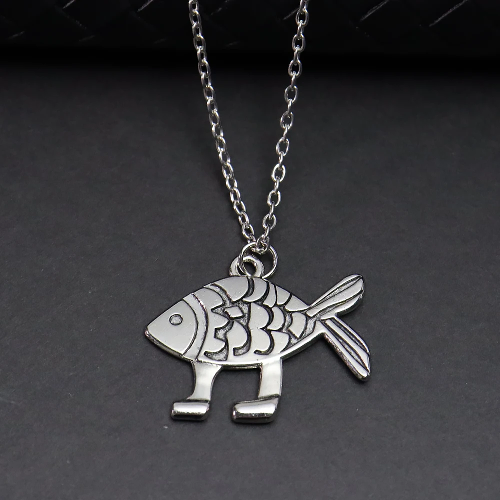 Cute Fish with Legs Necklace E - Body Jewelry Leg Chain ulasan dan harga