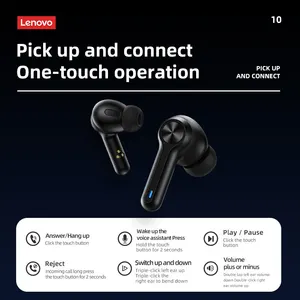 Tai nghe không dây Lenovo-Lp3 Pro với màn hình HIFI, tai nghe, tai nghe, tai nghe, nhạc, TWS, Bluetooth 5.0, pin 1200mAh 12 Batista tai nghe bán hàng chính - №12