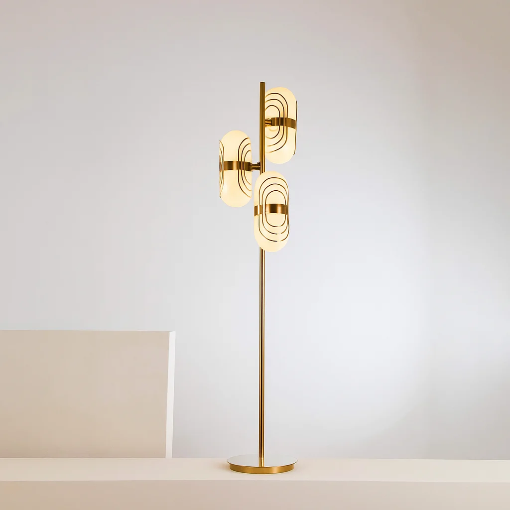 Nordic Modern Design Glass Standing Floor Lamp LED Light Source For Hotels Living Room Bedrooms Decoration