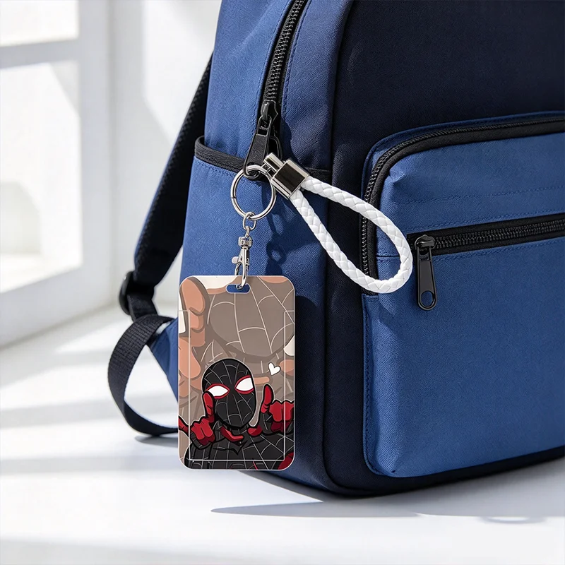 Marvel's Spider-Man acg pendant,backpack charm,card holder for student campus cards, meal cards, access bus ID badges