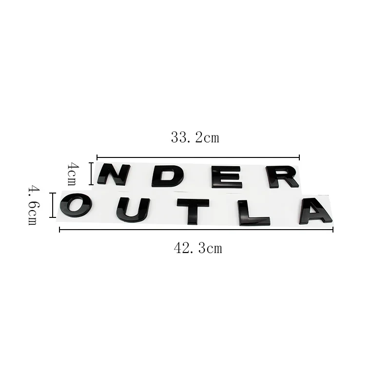 Car ABS Letters Words Logo Decals Sticker For Mitsubishi OUTLANDER 2023 2024 2025 Head Hood Alphabet Emblem Stickers ﻿Parts - view 6
