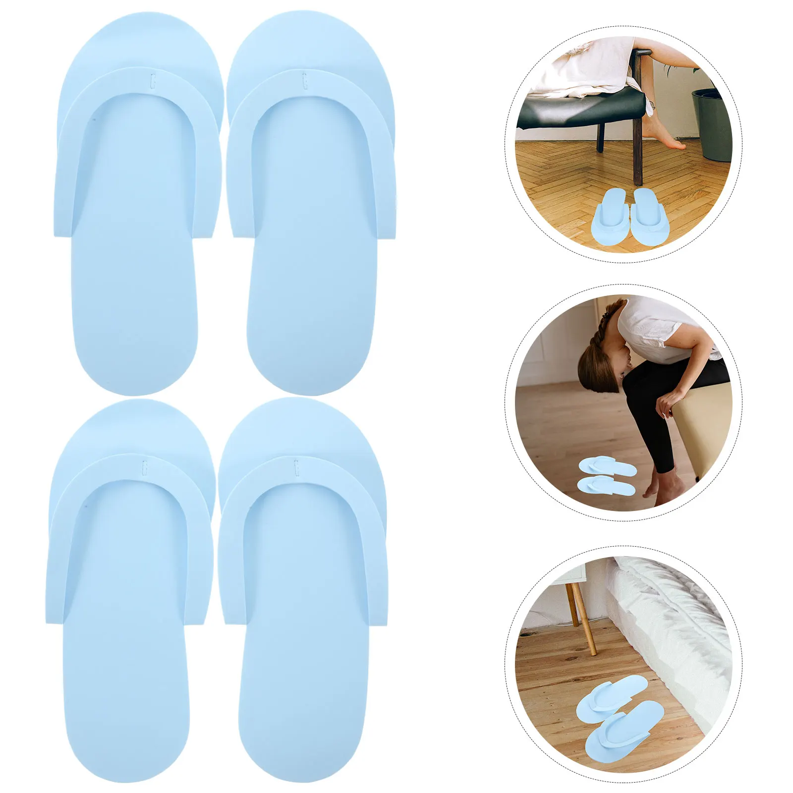 

12 Pairs Foam Slippers Shoes for Pedicures Flops Disposable Travel