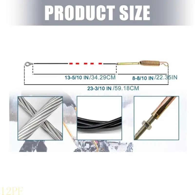12PF Cold Resistant Winterized Towing Cable Traction Cord For Snow Blowers Flexible Design With Antislip Connector 06900438