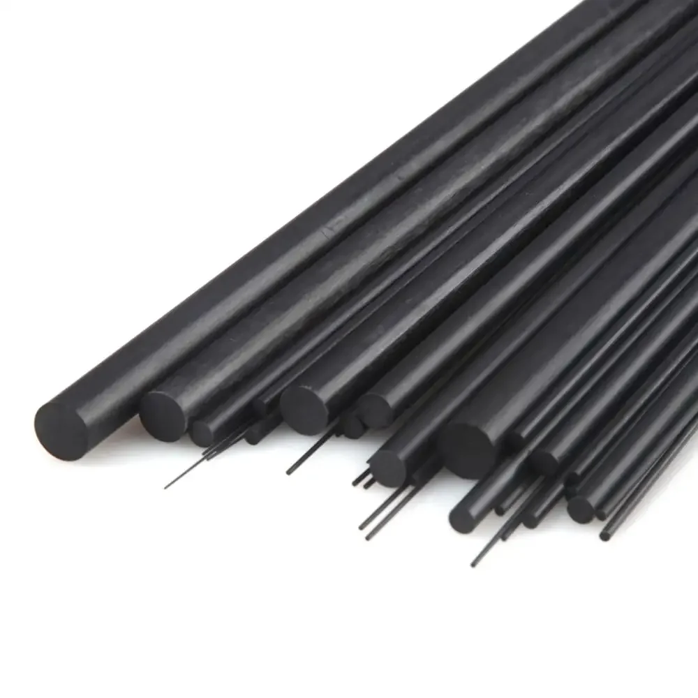 5/10pcs 1-6mm Length 500mm Carbon Fiber Rod Dia 1mm 2mm 3mm 4mm 5mm 6mm