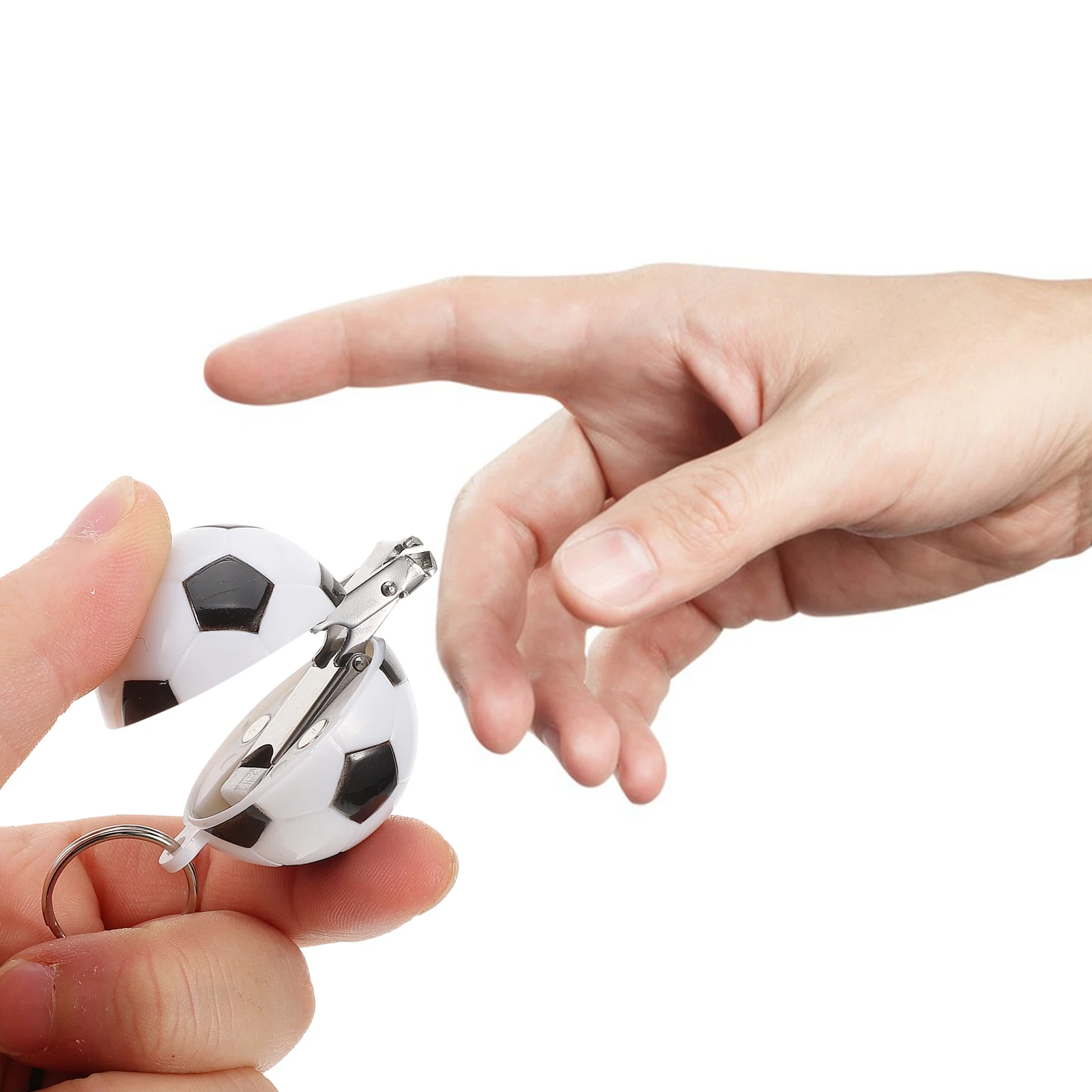 مقص أظافر صغير كرتوني لكرة القدم مصنوع من الفولاذ المقاوم للصدأ مادة بلاستيكية شفرات حادة آمنة وفعالة لقص أظافر القدم #2