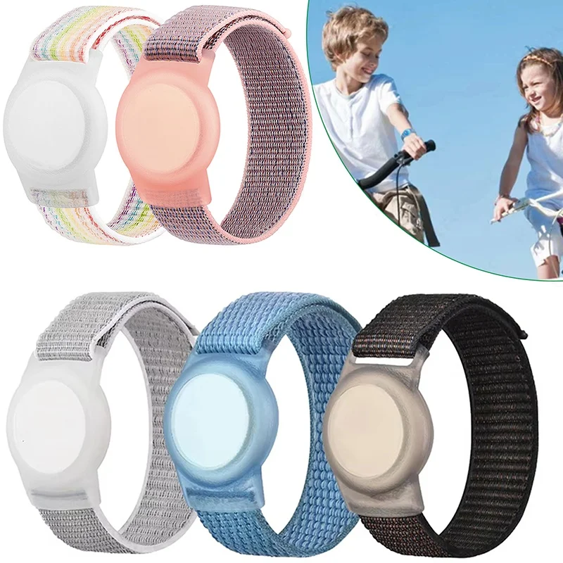 Replace Nylon Strap For Apple AirTags Kids Wristband Anti-Scratch Cover Accessories For Airtag GPS Tracker Holder With Bracelet