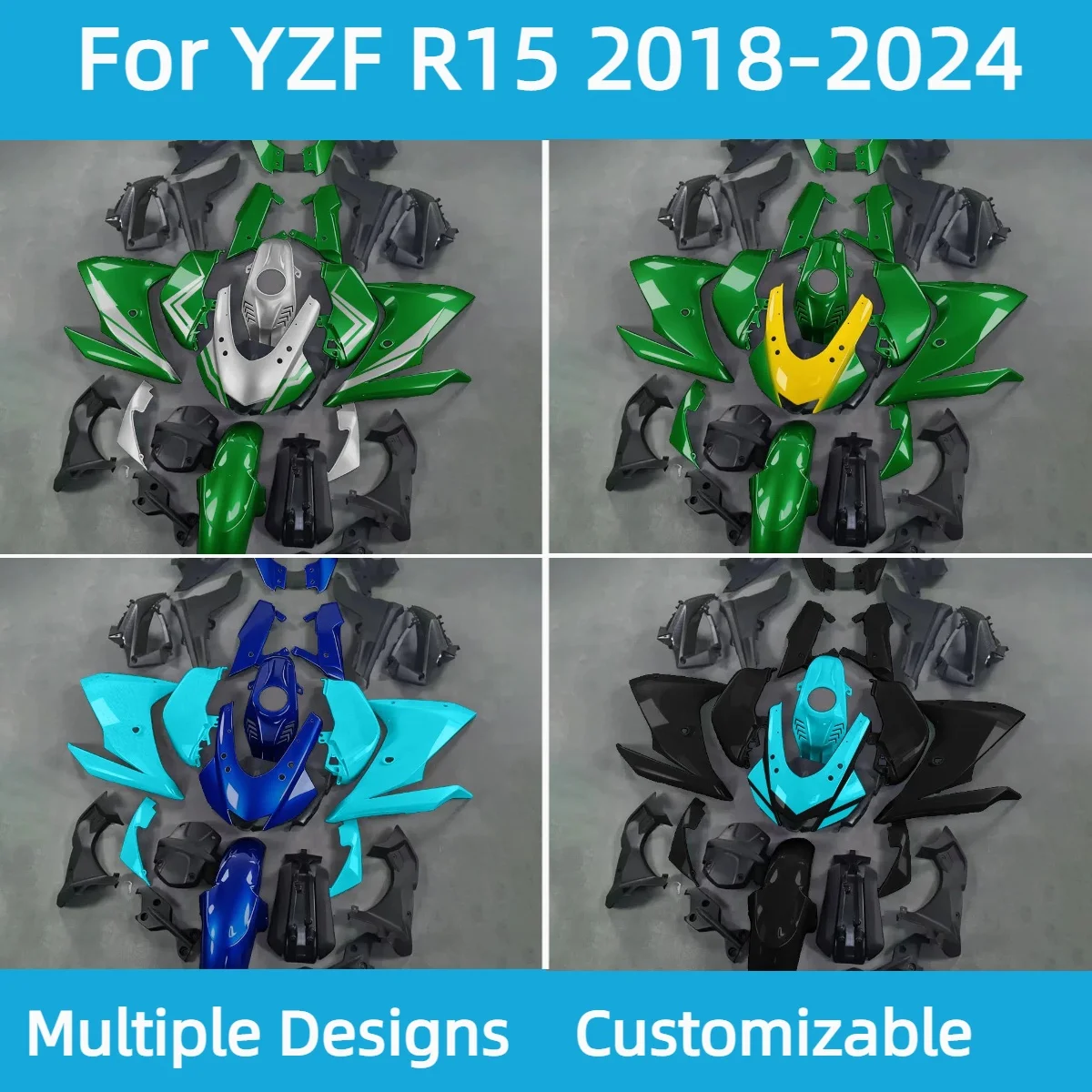 

For YAMAHA YZFR15 2018-2024 ABS Fairings YZF R15 18-24 Custom Motorcycle Injection Fairing Kit