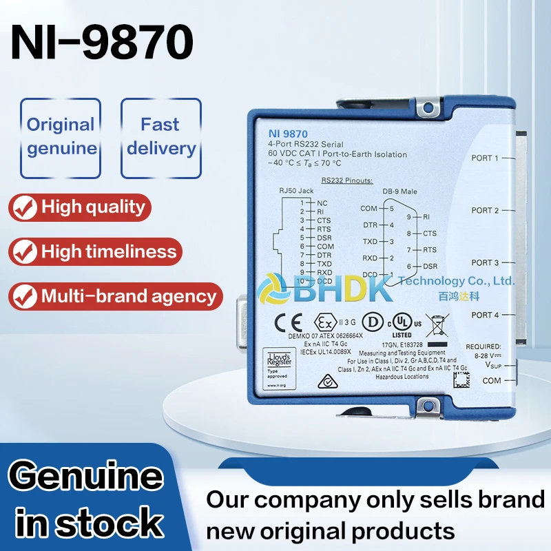 For NI-9870 C Series 4 Port RS232 Serial Communication Module For CompactRIO FPGA Control