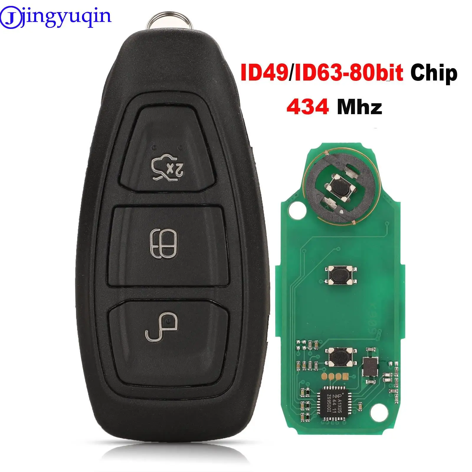 jingyuqin kr5876268/kr55wk48801 434Mhz ID49/4D63 80Bit Chip For Ford Focus C-Max Mondeo Kuga Fiesta B-Max Smart Remote Key