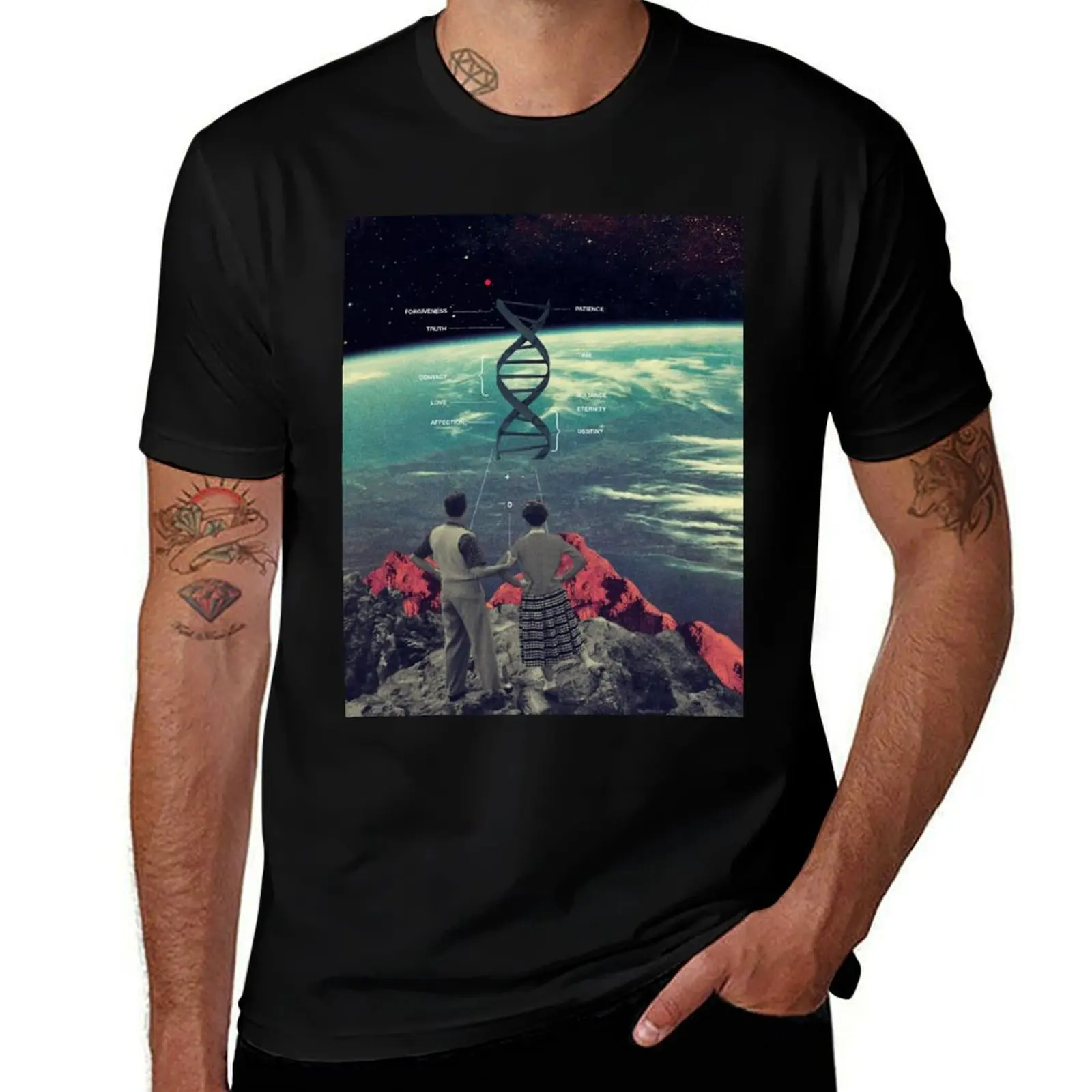 Distance And Eternity T-Shirt Trendy Print Short Sleeve T-Shirt
