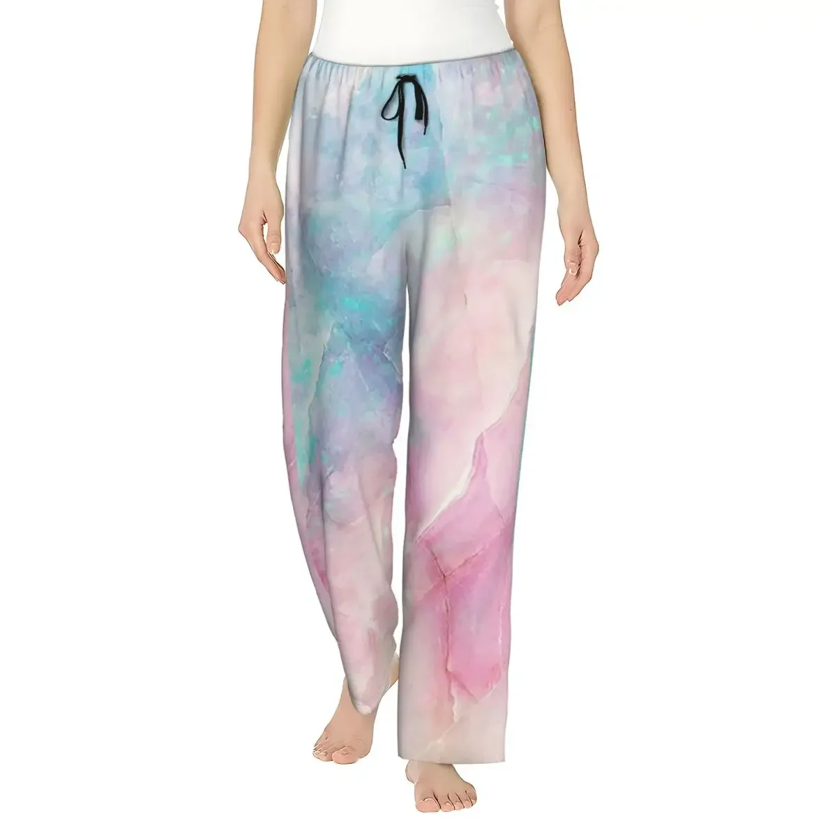 

Custom Iridescent Marble Women Pajama Pants Lounge Sleep Sleepwear Bottoms with Pockets