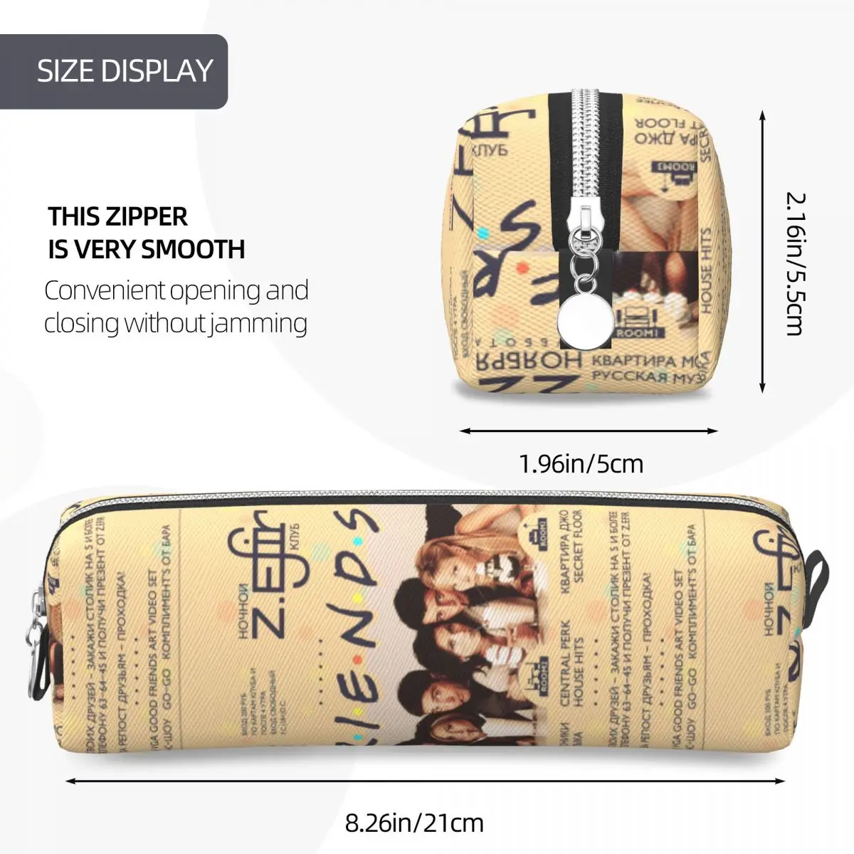 친구 TV 쇼 연필 케이스 Rachel Joey Ross Chandler 연필 케이스 펜 키즈 대용량 연필 가방 학생 학교 문구