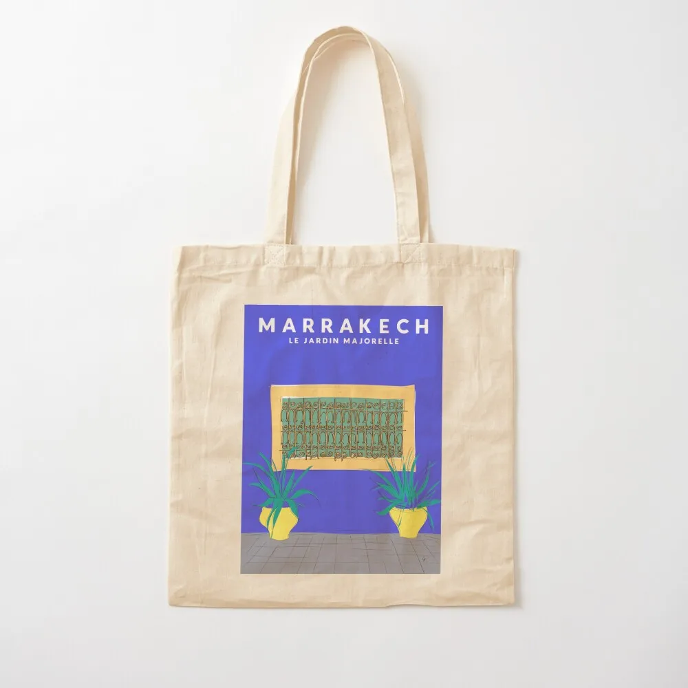 

Le Jardin Majorelle, Marrakech (Marrakesh), Morocco Travel Poster Tote Bag Women's bag custom canvas bag Canvas Tote