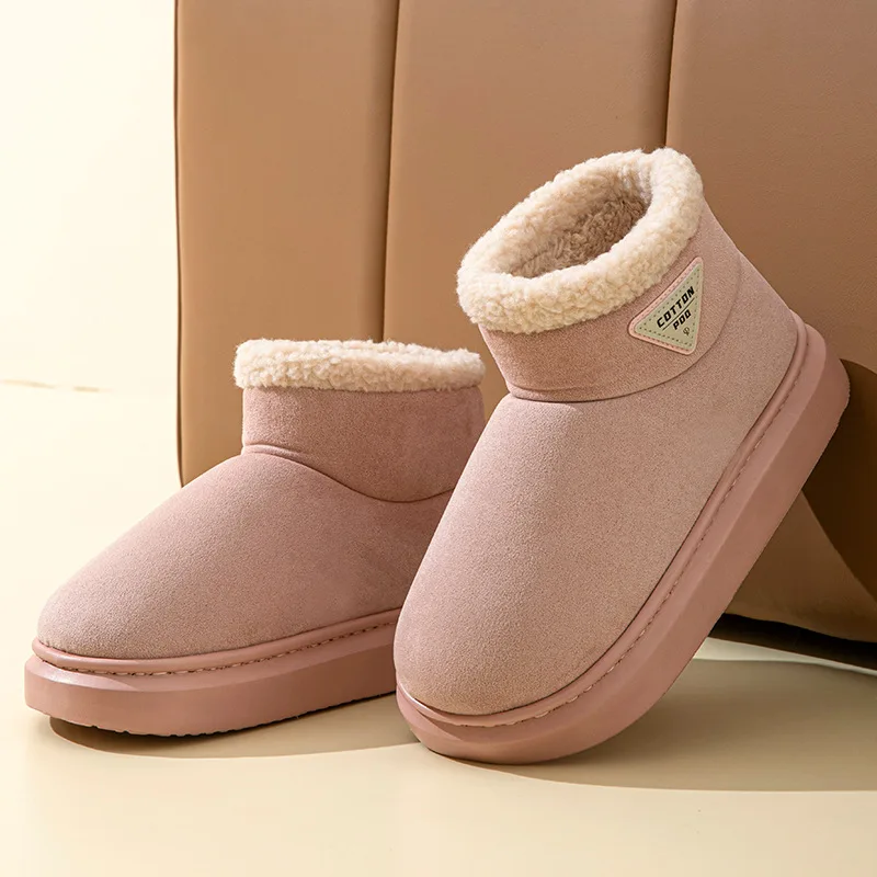 

Зимние меховые пушистые зимние ботинки для женщин. Теплые хлопковые ботинки на плюшевой подкладке. Мягкая уютная домашняя хлопковая обувь. Повседневные нечеткие зимние ботинки.