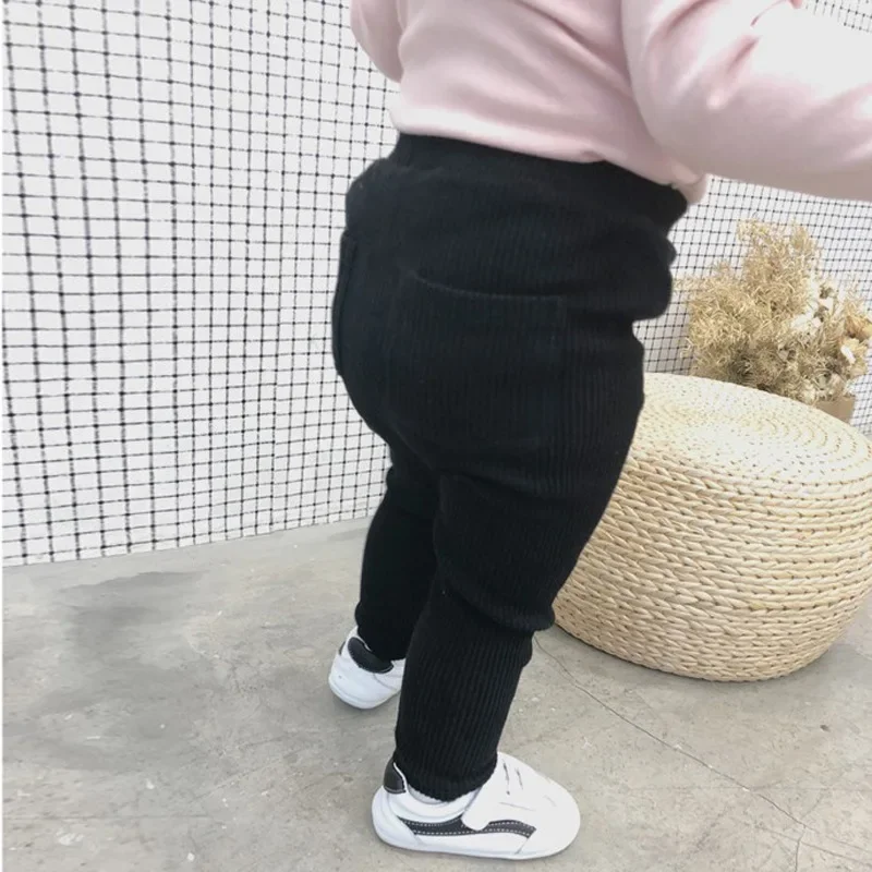 Baby Girls Cotton Leggings Little Girl Big PP Pants Spring Autumn Kids Pants High Waist Trousers Children's Pant image 4