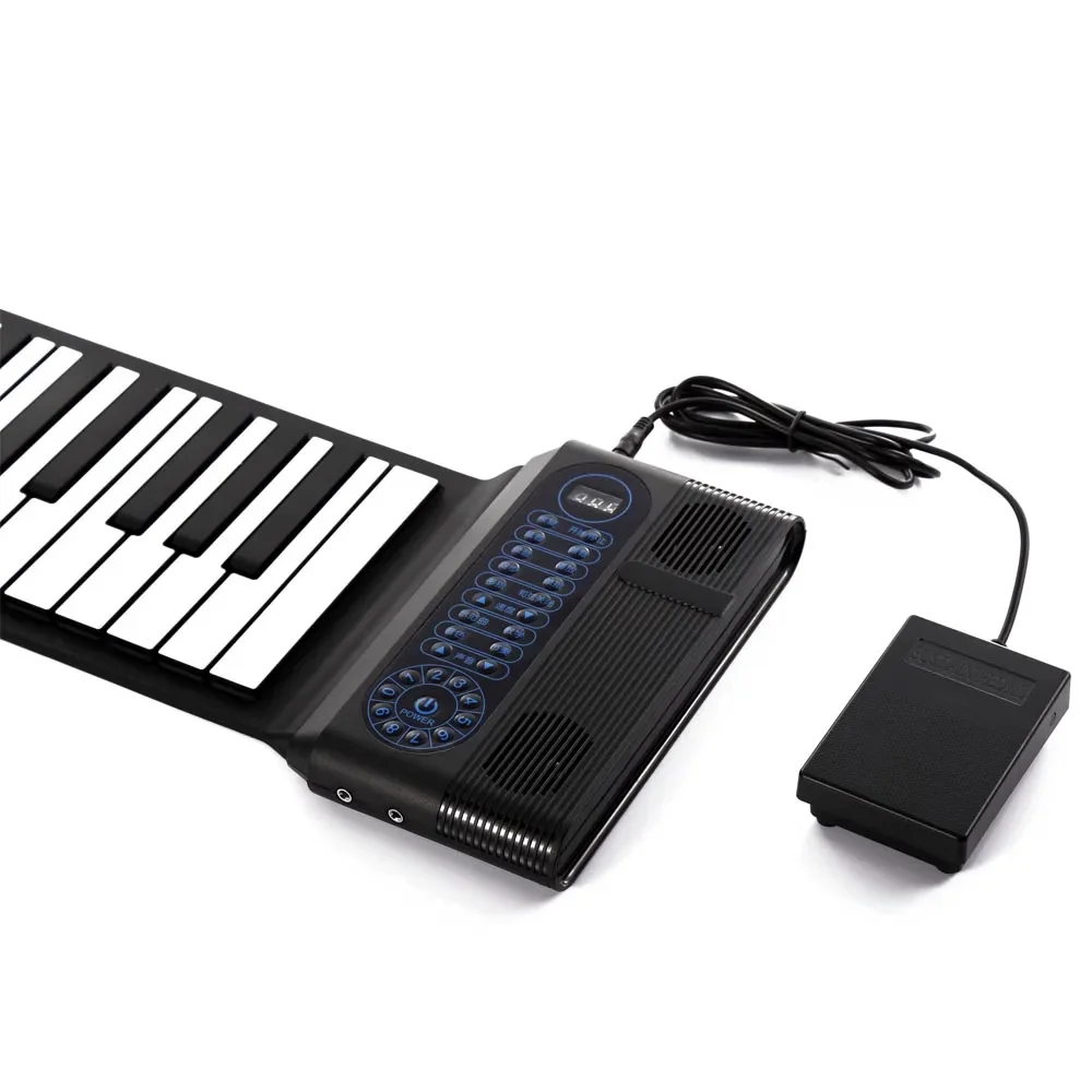 IWord Professional S3088 Silicon Flexible 88 Keys Hand Roll Up Piano Built in Dual Speakers