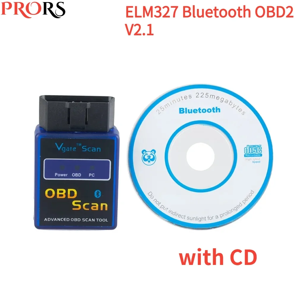 V2.1 OBDII Vgate Scan ELM327 Bluetooth Car-detector ELM 327 Diagnostic-tool OBD OBD2 / Advanced Obd Scan V2.1 Code Scanner Tool