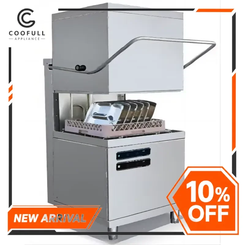 220V 450V Commercial Dishwasher Industrial Hood Type Dish Washing Machine Easy Operation Restaurant Hotel Kitchen Equipment