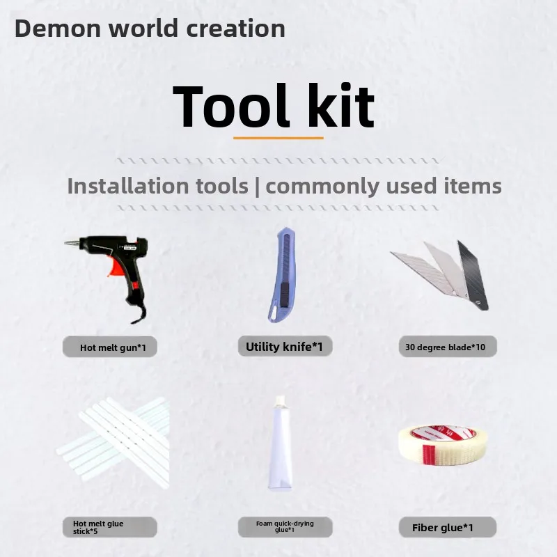 

XAERO RC Plane DIY Tool Kit with Craft Knife Hot Glue Gun Foam Safe Adhesive for Model Building Hobbyists