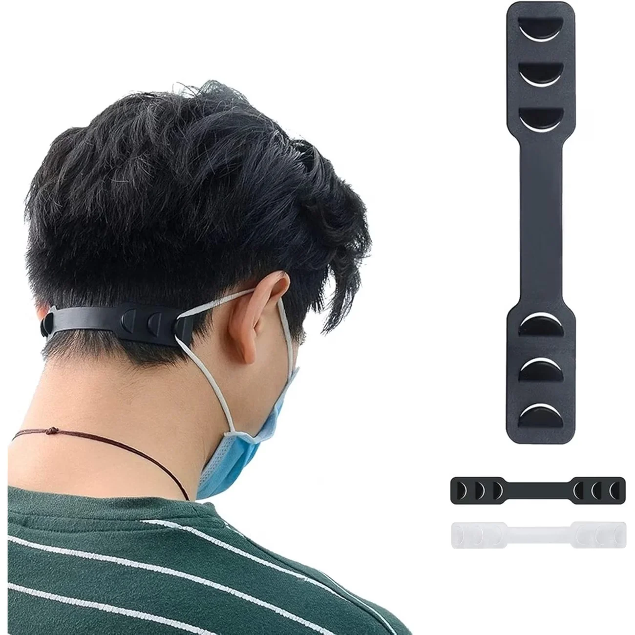 10-Piece Anti-Choking Adjustable Mask Ear Straps, Pressure-Relief Anti-Slip Invisible Ear Buckles