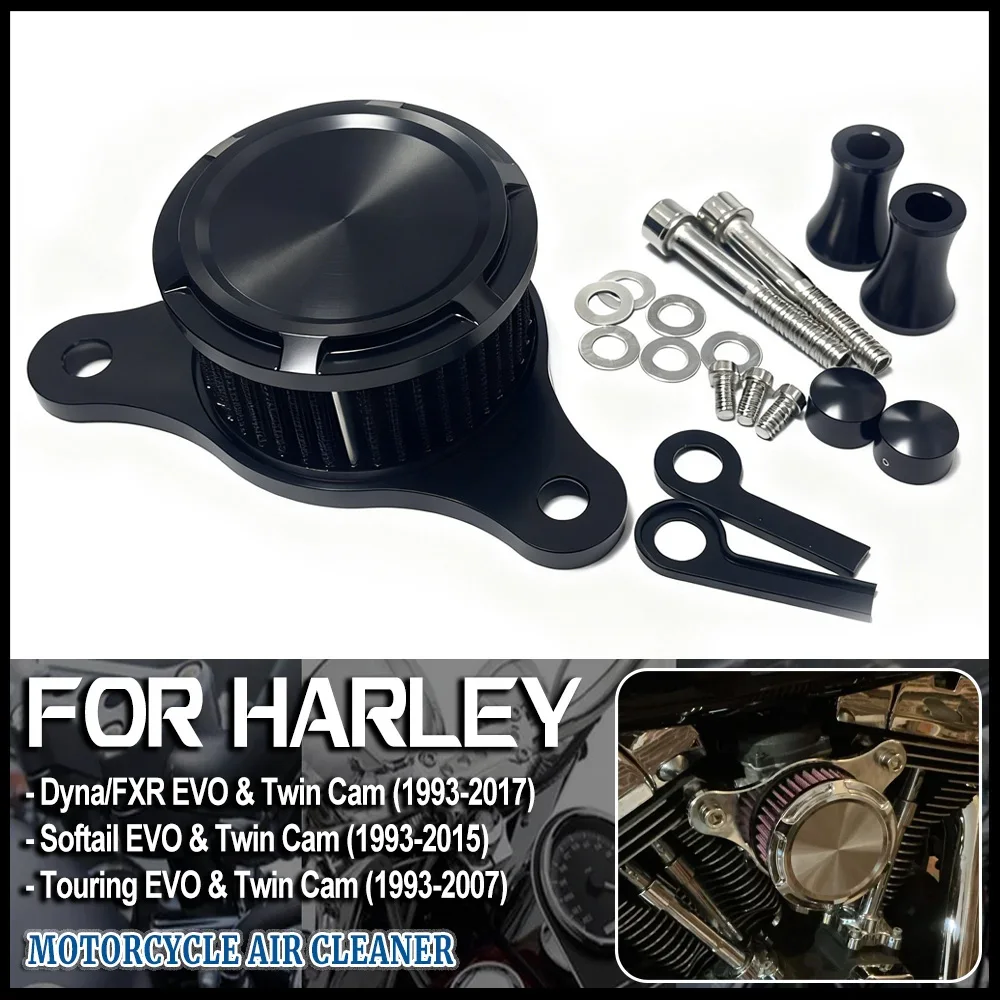 

Air Cleaner Intake Filter Kit for Harley Dyna FXR Street Bob Softail Fatboy Touring Road King Electra Street Glide Twin Cam EVO