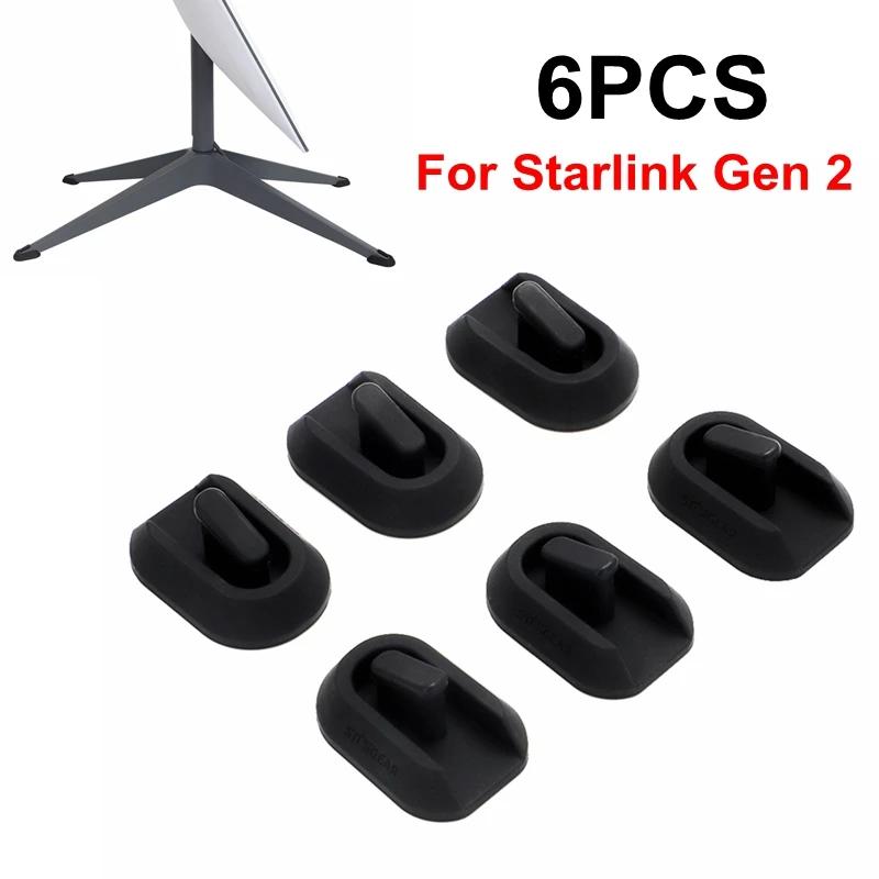 6PCS Mount Base Silicone Protective Case Cover For Starlink Gen2 Gen 2 Protector Holder Mounting Bottom Protection Accessory