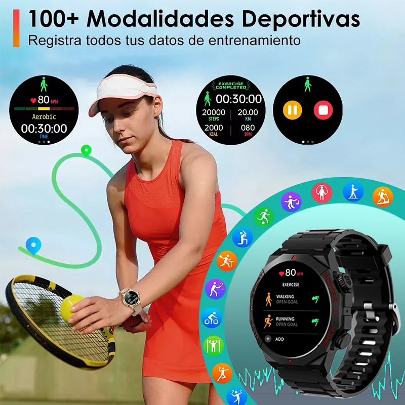 TRANSFORMERS TF-H13 Bluetooth Call Smartwatch Sport Fitness Tracker Heart Rate Health Monitor Waterproof Smart Watch Men Gift