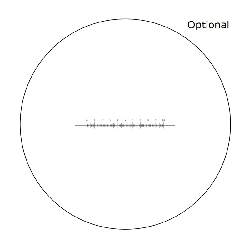 Lente óptica ocular de Campo Amplio WF10X para microscopio estéreo 10X WF10X/20, campo de visión de 20mm con o sin retícula cruzada