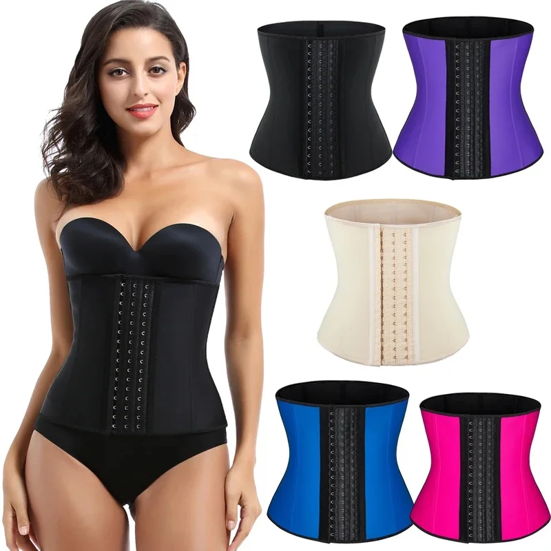 Waist Trainer Corset Shapewear Latex Women Plus Size Waist Cinchers Tummy Control Breathable Slimming Belt